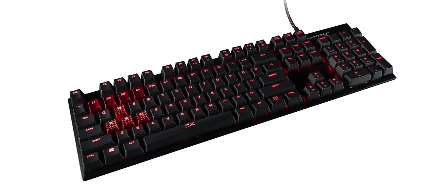 HyperX Alloy FPS - vista isométrica con cable